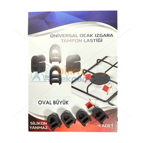 OCAK IZGARA ALTI TAMPON LASTİĞİ (OVAL BÜYÜK) 4,LÜ