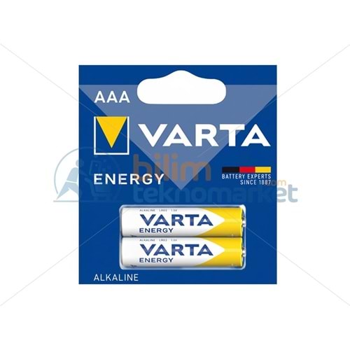 VARTA ENERGY AAA ALKALİN (İNCE) KALEM PİL 2’Lİ PAKET