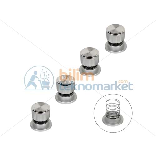 OCAK İÇİN ÜNİVERSAL YAYLI DÜĞME TAKIMI 4,LÜ (İNOX) TPX69