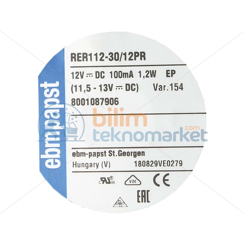 BOSCH BUZDOLABI FAN MOTORU 12V/1.2W 12011250, 12011865, 12024148