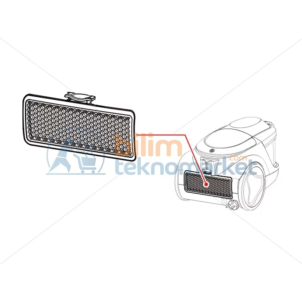 LG ADQ73573301 SÜPÜRGE HEPA FİLTRESİ (TIRNAK 10,9 CM)
