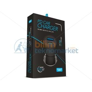 POWERWAY CC34 30W PD + QC 3.0 ÇİFT ÇIKIŞLI METAL ARAÇ ÇAKMAKLIK HIZLI ŞARJ ALETİ CİHAZI 29400