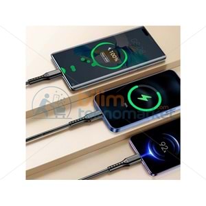 POWERMASTER PM-26335 3IN1 GÜMÜŞ 1.2 METRE (MICRO USB - LIGHTNING - TYPE C) TELEFON ŞARJ KABLOSU 26335