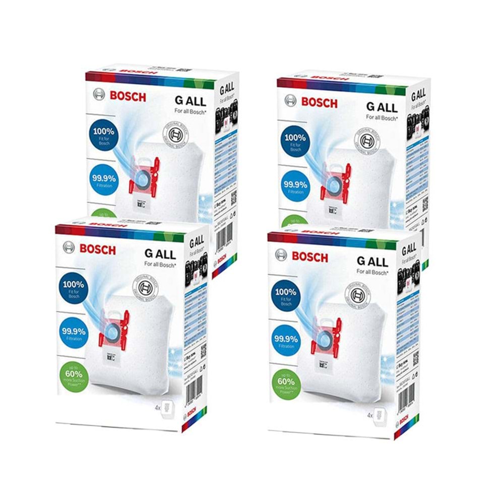 BOSCH G ALL TOZ TORBASI KUTULU 4 PAKET 16 ADET