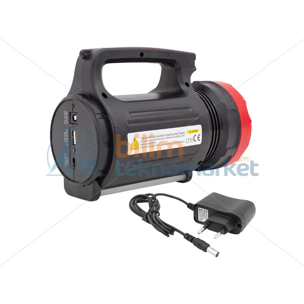 POWERMASTER YAJIA YJ-2895U 5 WATT 20 SMD LEDLİ 3 MOD'LU USB'Lİ ŞARJLI EL FENERİ 2684