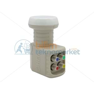 HERZ HR-905 DİGİTAL QUATTRO SANTRAL TİPİ KU-BAND LNB - ALTIN UÇLU 0.1DB
