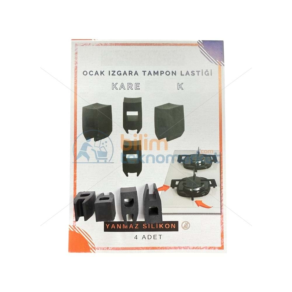 OCAK IZGARA ALTI TAMPON LASTİĞİ (KARE KÜÇÜK) 4,LÜ