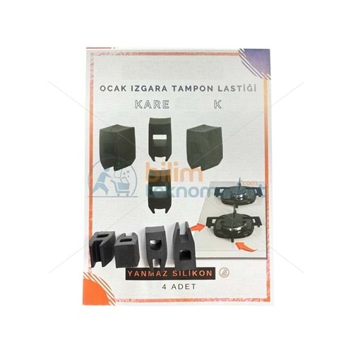 OCAK IZGARA ALTI TAMPON LASTİĞİ (KARE KÜÇÜK) 4,LÜ