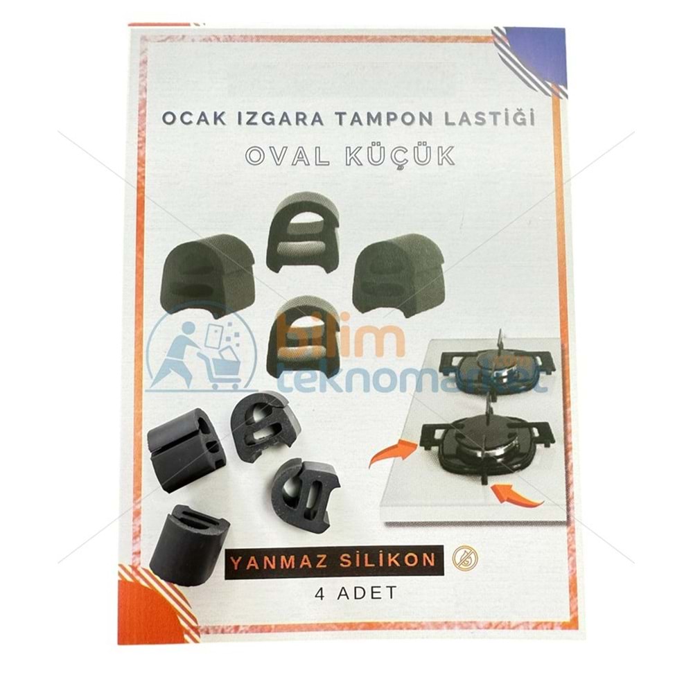 OCAK IZGARA ALTI TAMPON LASTİĞİ (OVAL KÜÇÜK) 4,LÜ