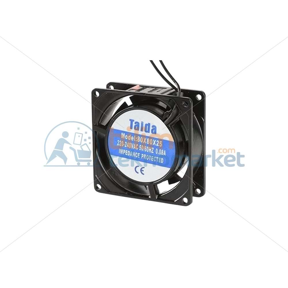 KARE FAN MOTORU 80x80x25 220V