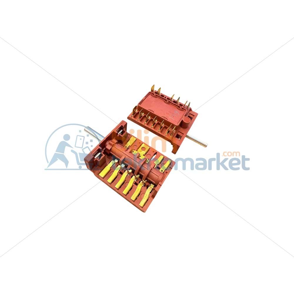 ANKASTRE FIRIN 6+7 KONUM ÇEVİRMELİ KOMÜTATÖR ŞALTERİ MİL-641