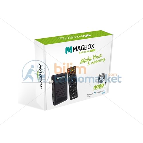 MAGBOX NATURAL PLUS FULL HD + USB MİNİ HD UYDU ALICISI TKGS'Lİ + YOUTUBE'LU 3041/6857