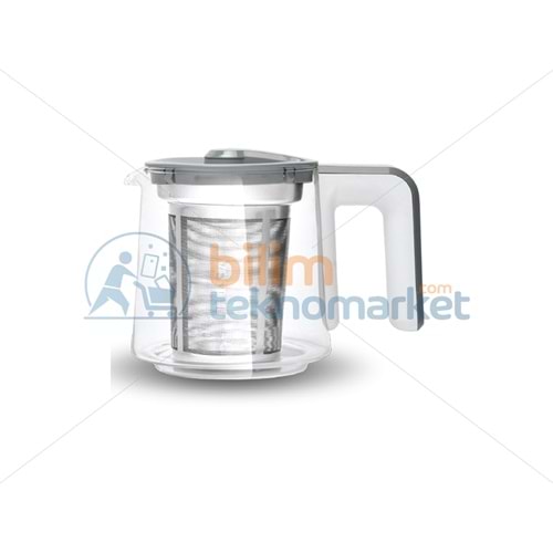 Vestel Kea V-Brunch Sefa Çay Makinesi Cam Demlik Beyaz (Süzgeçli) 45013034/43107621 Orijinal
